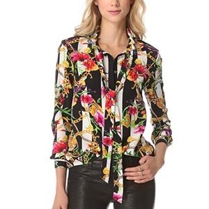 Juicy Couture Silk Tie Blouse